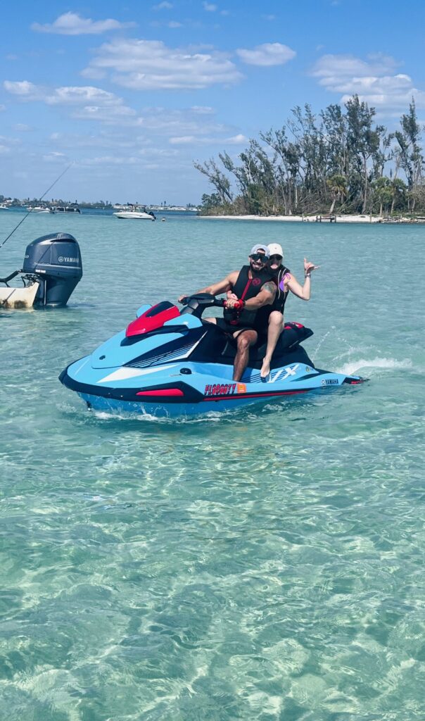 A guided jet ski tour spotting dolphins and manatees near Siesta Key, hosted by the local experts at Triple G's Rentals.